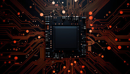 Microchip - Procesador ordenador - tecnología abstracta - Chips y circuitos dispositivos electronicos