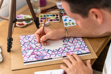 Fototapeta premium Recording the Artistic Journey of LGBT Watercolor Illustration