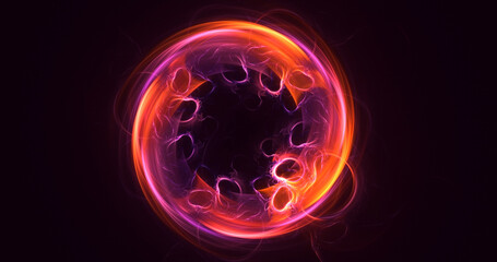 3D rendering abstract round light background