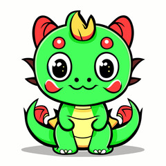 Fototapeta premium mascot of green dragon