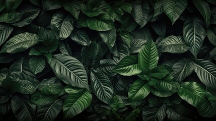 close up of green leaves background texture