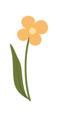 Gardening Element Illustration. Plant And Flower Illustration. Summer, Spring Season Elements.