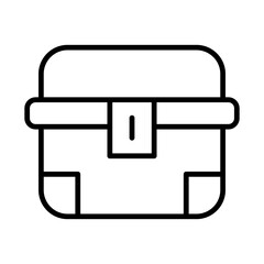 treasure box icon or logo isolated sign symbol vector illustration - high quality black style vector icons
