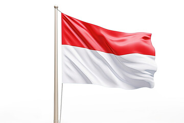 Fototapeta na wymiar Indonesia Flag Red and White Isolated Background