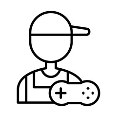 gamer icon or logo isolated sign symbol vector illustration - high quality black style vector icons
