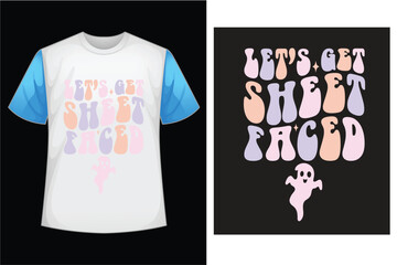 About halloween retro t shirt design