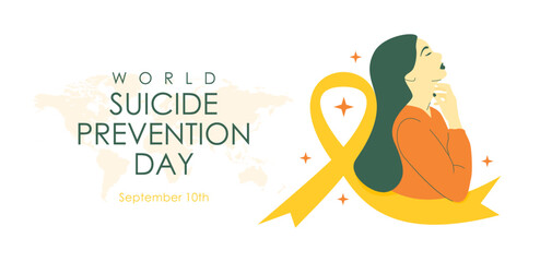 world suicide prevention day banner template vector