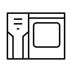gaming pc icon or logo isolated sign symbol vector illustration - high quality black style vector icons