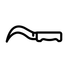 Knife icon symbol image vector. Illustration of the cutlery utensil knife object design image