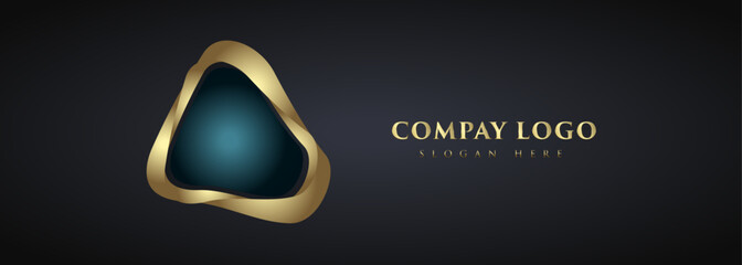 A Banner of Luxury Logo concept on dark background used in elegant of company Logo design