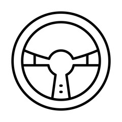 Naklejka premium steering wheel icon or logo isolated sign symbol vector illustration - high quality black style vector icons
