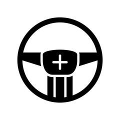 steering wheel icon or logo isolated sign symbol vector illustration - high quality black style vector icons