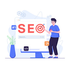 Man doing SEO marketing strategy
