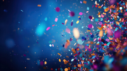 Celebration and colorful confetti party. Blur abstract background - obrazy, fototapety, plakaty