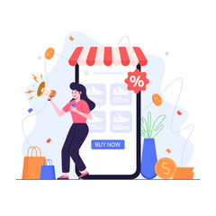 Woman announces discount offer