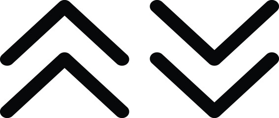 Up and down chevron arrow icon vector isolated on a white background. © cool vp