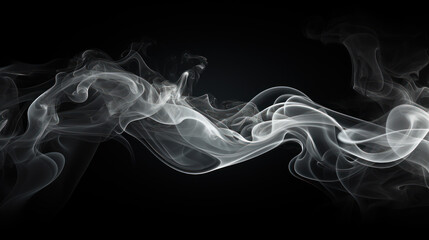 Fototapeta premium Mystical Whispers: Enigmatic White Smoke in Isolation. Generative AI