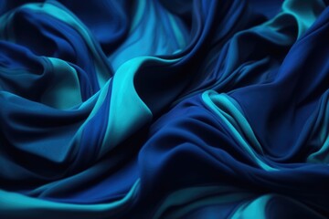 Indigo Gleam: Dark Blue Fabric Texture Background with the Radiance of Light Silver and Indigo