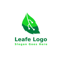 Leafe and Technology logo design bundle vector graphics