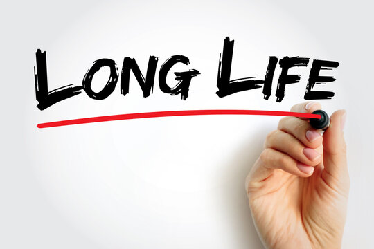 Long Life text quote, concept background