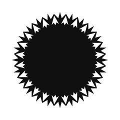 Radial Arrowheads Seal Silhouette Shape Icon