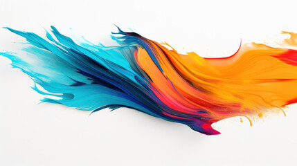 Obraz na płótnie Canvas Bright vibrant coloured paint brush
