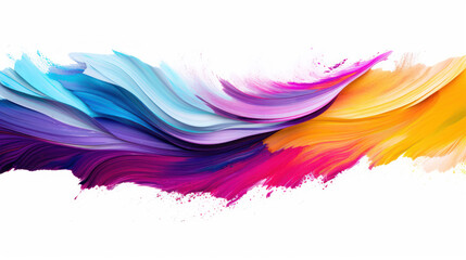 Fototapeta na wymiar Bright vibrant coloured paint brush