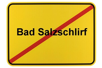 Illustration eines Ortsschildes der Gemeinde Bad Salzschlirf in Hessen