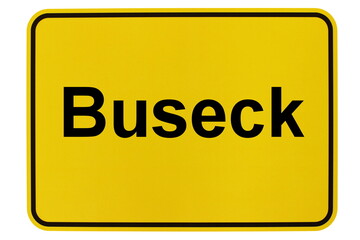 Illustration eines Ortsschildes der Gemeinde Buseck in Hessen