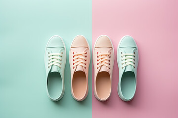 Colorful shoes on a clean background