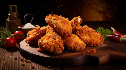 A plate of fried chicken