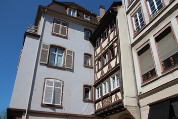 old houses or flat buildings in strasbourg in alsace (france)