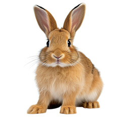 Fototapeta premium Cute rabbit animal sitting transparent background