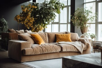 living room interior,Generative AI