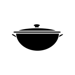 Pot icon vector. kitchen illustration sign. kitchenware symbol. Food logo.