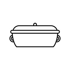 Pot icon vector. kitchen illustration sign. kitchenware symbol. Food logo.