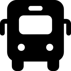 Bus transportation symbol icon vector image. Illustration of the silhouette bus transport public travel design image