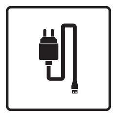 Charger vector icon isolated on white background, Charger logo concept.