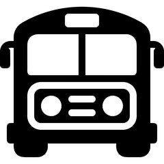 Bus transportation symbol icon vector image. Illustration of the silhouette bus transport public travel design image