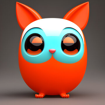 Cuddly Critter Capers, Baby's Playful & Cute Creature Illustration 3D rendering. Adorable Baby Beasties Playful Creature. Baby's Playful Creature Art.