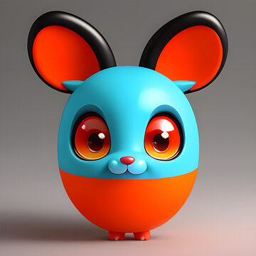 Cuddly Critter Capers, Baby's Playful & Cute Creature Illustration 3D rendering. Adorable Baby Beasties Playful Creature. Baby's Playful Creature Art.