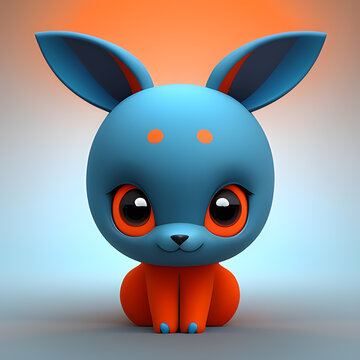 Cuddly Critter Capers, Baby's Playful & Cute Creature Illustration 3D rendering. Adorable Baby Beasties Playful Creature. Baby's Playful Creature Art.