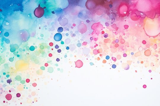 Confetti abstract colourful background watercolour. AI generated © Valery