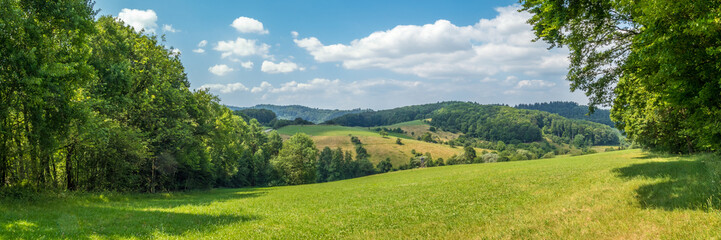 Fototapeta na wymiar Odenwald Landschafts Panorama 3:9