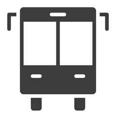 Bus transportation symbol icon vector image. Illustration of the silhouette bus transport public travel design image. EPS 10