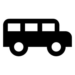 Bus transportation symbol icon vector image. Illustration of the silhouette bus transport public travel design image