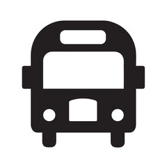 Bus transportation symbol icon vector image. Illustration of the silhouette bus transport public travel design image