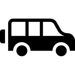 Bus transportation symbol icon vector image. Illustration of the silhouette bus transport public travel design image