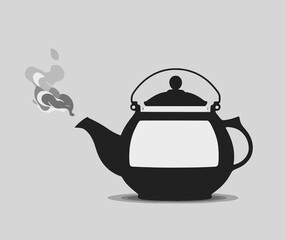 a hot Tea pot vector