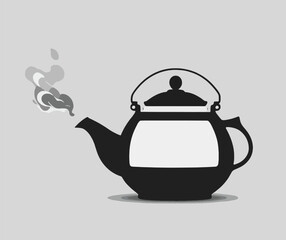 a hot Tea pot vector